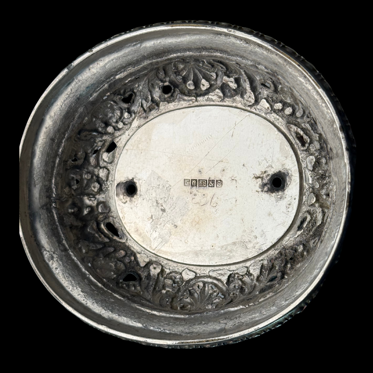 Continental .800 Silver Pierced Repoussé Centerpiece, 19th Century