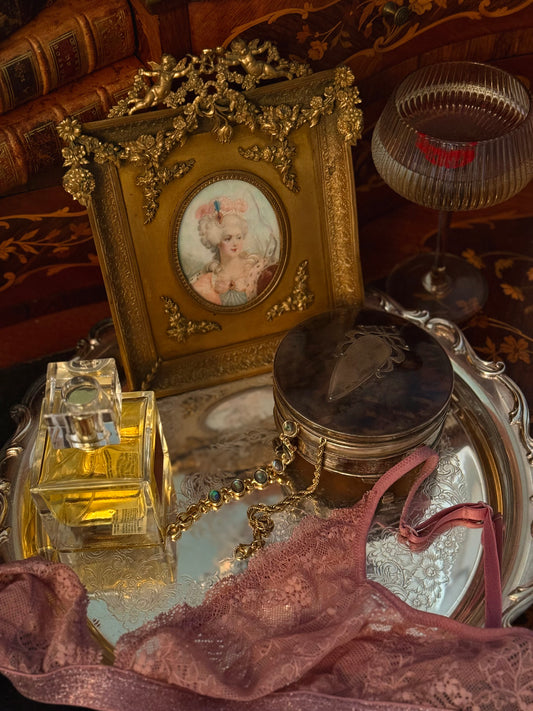 18th/19th Century Hand-painted Portrait with Gold Dore Frame