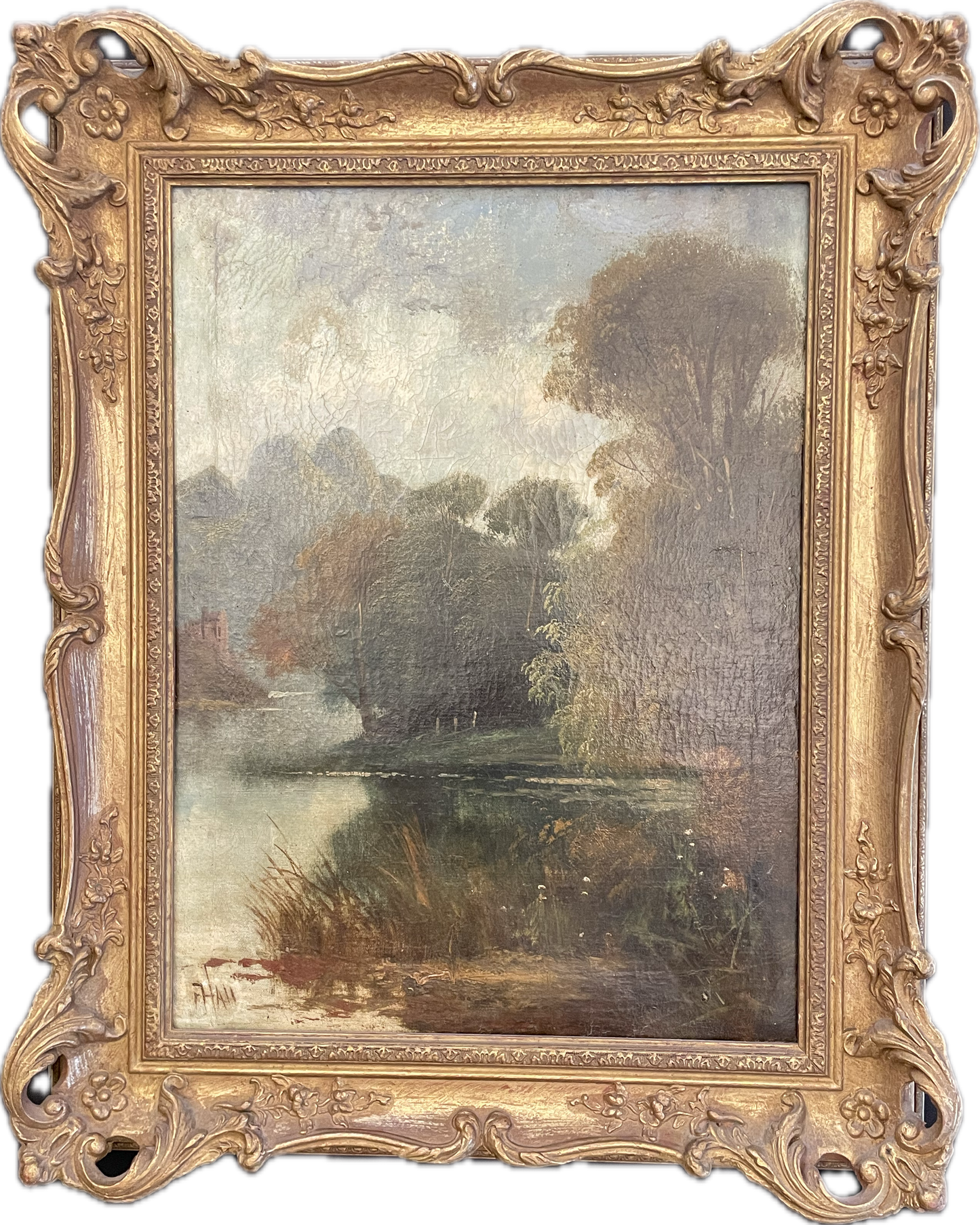 18th/19th Century Landscape Oil on Canvas 1 of 2 - Signed