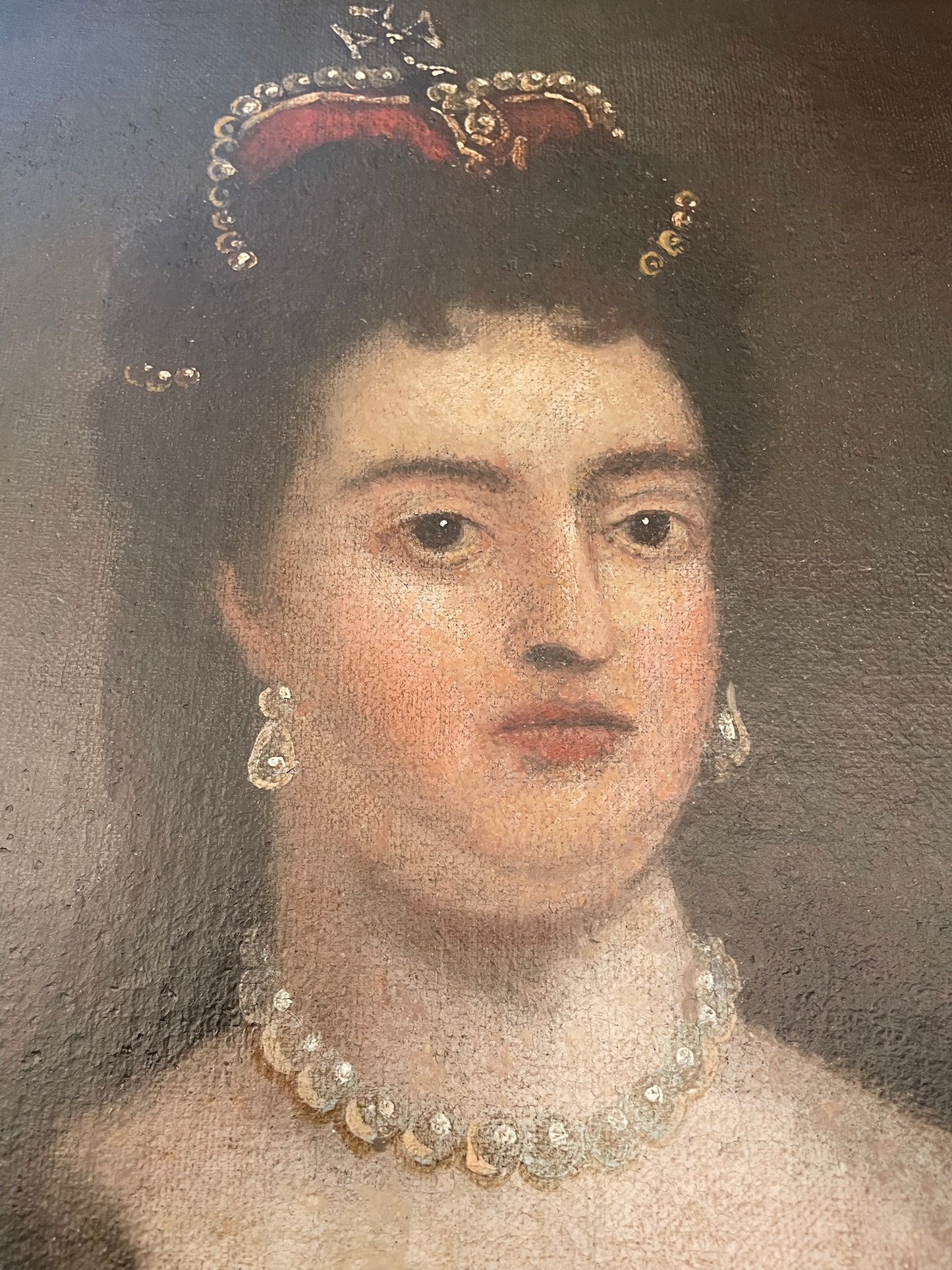 18th/19th Century Queen Anne Coronation Portrait Oil on Canvas