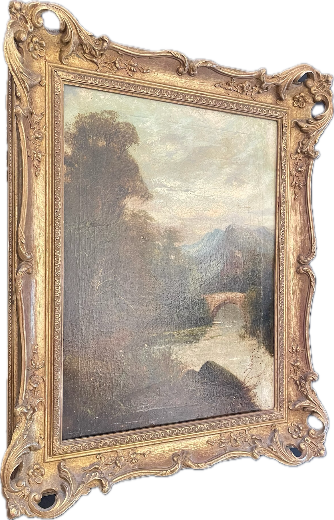 18th/19th Century Landscape Oil on Canvas 2 of 2 - Signed