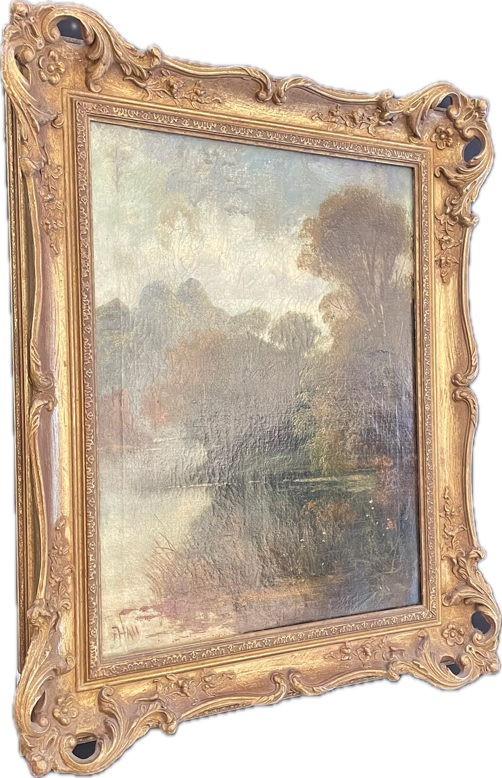 18th/19th Century Landscape Oil on Canvas 1 of 2 - Signed